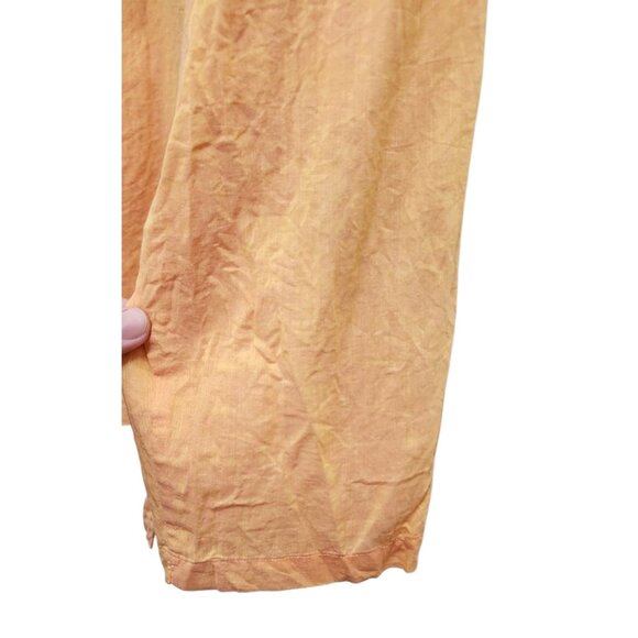 Eileen Fisher Semi-Sheer Button Front Tunic Blouse XL Orange - Picture 5 of 10